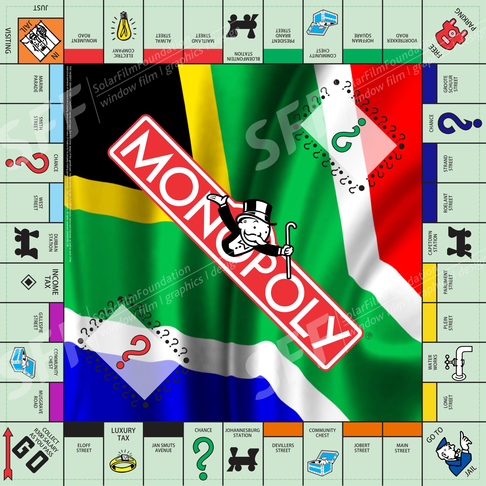 high resolution original monopoly board