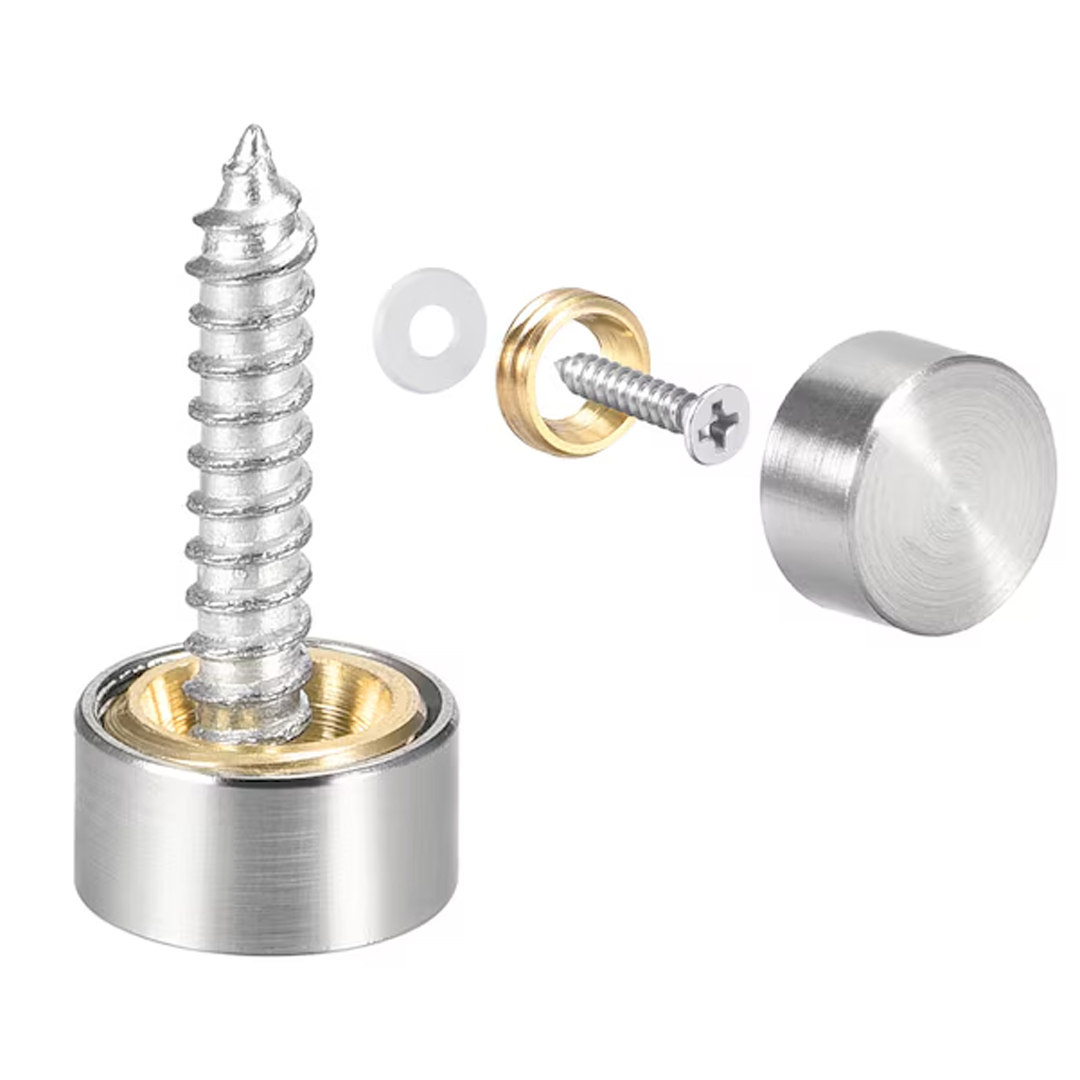 Screw Caps 20mm with Brass Insert(4pc)